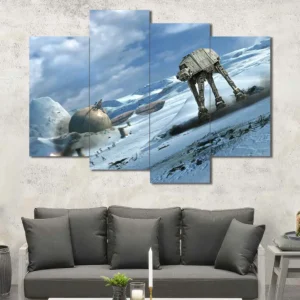 AT-AT Snow Pursuit Wall Art – Dynamic Hoth Chase Scene