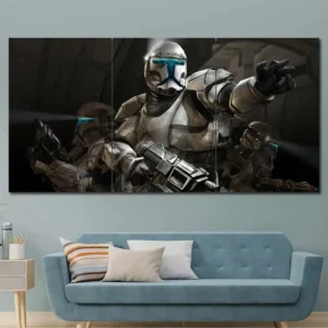 Clone Trooper Squad Wall Art – Armored Commander Portrait