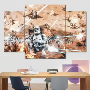 Clone Trooper War Collage Wall Art – Explosive Republic Battle