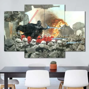 Darth Vader Battlefield Wall Art – Red Trooper War Scene