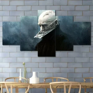 Darth Vader Skull Portrait Wall Art – Dark Gothic Character Art