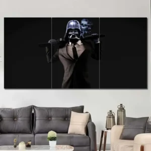 Darth Vader Suit Portrait Wall Art – Dark Studio Character Design
