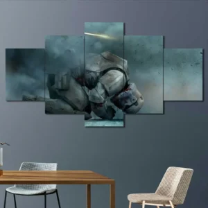 Fallen Stormtrooper Wall Art – Smoky Battlefield Character Scene