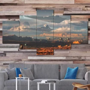 Imperial Fleet Desert Wall Art – Star Destroyer Canyon Landscape