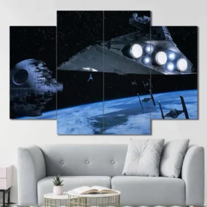Imperial Shuttle Moon Patrol Wall Art – Death Star Space Formation