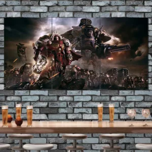 Iron Man wall art featuring an epic final battle and cinematic atmosphere 3 Panels Regular Layout