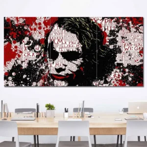 Joker street art wall art featuring graffiti textures and comic-inspired design 3 Panels Regular Layout