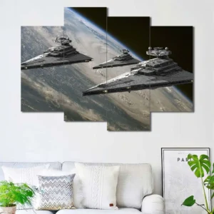 Star Destroyer Fleet Wall Art – Cinematic Orbital Formation