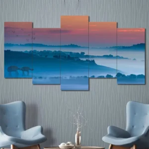Star Wars Alien Sunrise Landscape Wall Art – Pastel Sci Fi Vista