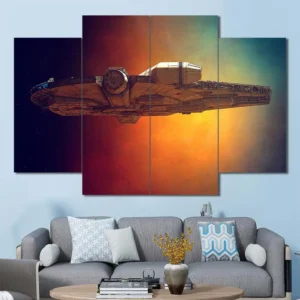 Star Wars Cargo Ship Wall Art – Retro Sci Fi Spacecraft