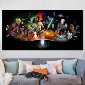 Star Wars Heroes and Villains Wall Art – Dark Cinematic Character Montage