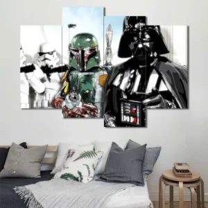 Star Wars Imperial Character Wall Art – Darth Vader Boba Fett Lineup
