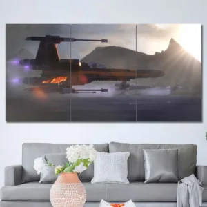 Star Wars Spaceship Mountain Wall Art – Atmospheric Sci Fi Landscape