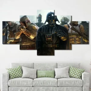 Star Wars Villains Lineup Wall Art – Dark Side Character Portrait