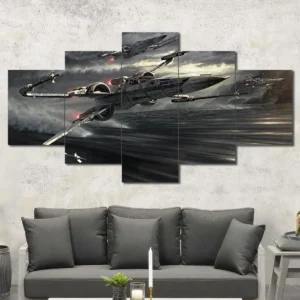 Star Wars X Wing Squadron Wall Art – Rebel Fleet Battle Scene