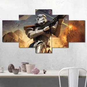 Stormtrooper Urban Battle Wall Art – Blaster Action Scene