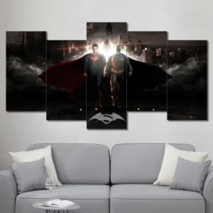 Thor wall art featuring dramatic lightning and cinematic superhero atmosphere 5 Panels Uneven Layout