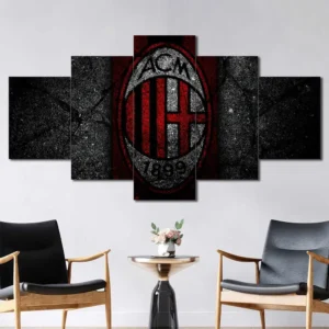 AC Milan Dark Crest Wall Art