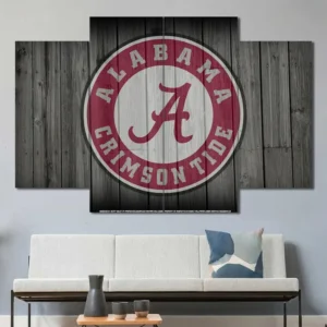 Alabama Crimson Tide Round Logo Wall Art