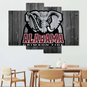 Alabama Crimson Tide Rustic Logo Wall Art