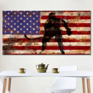 American Football Flag Wall Art – Silhouette