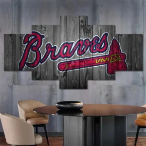 Atlanta Braves Rustic Logo Wall Art – Script