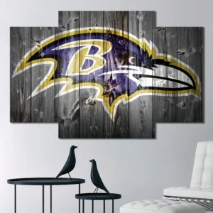 Baltimore Ravens Rustic Logo Wall Art