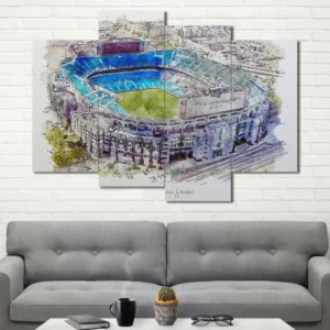 Baseball Stadium Architectural Watercolor Wall Art