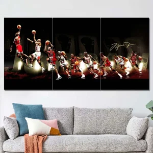 Basketball Legend Dunk Sequence Wall Art
