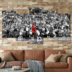 Basketball Legend Red Dunk Wall Art
