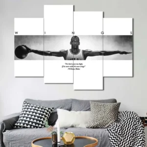 Basketball Wings Motivational Wall Art