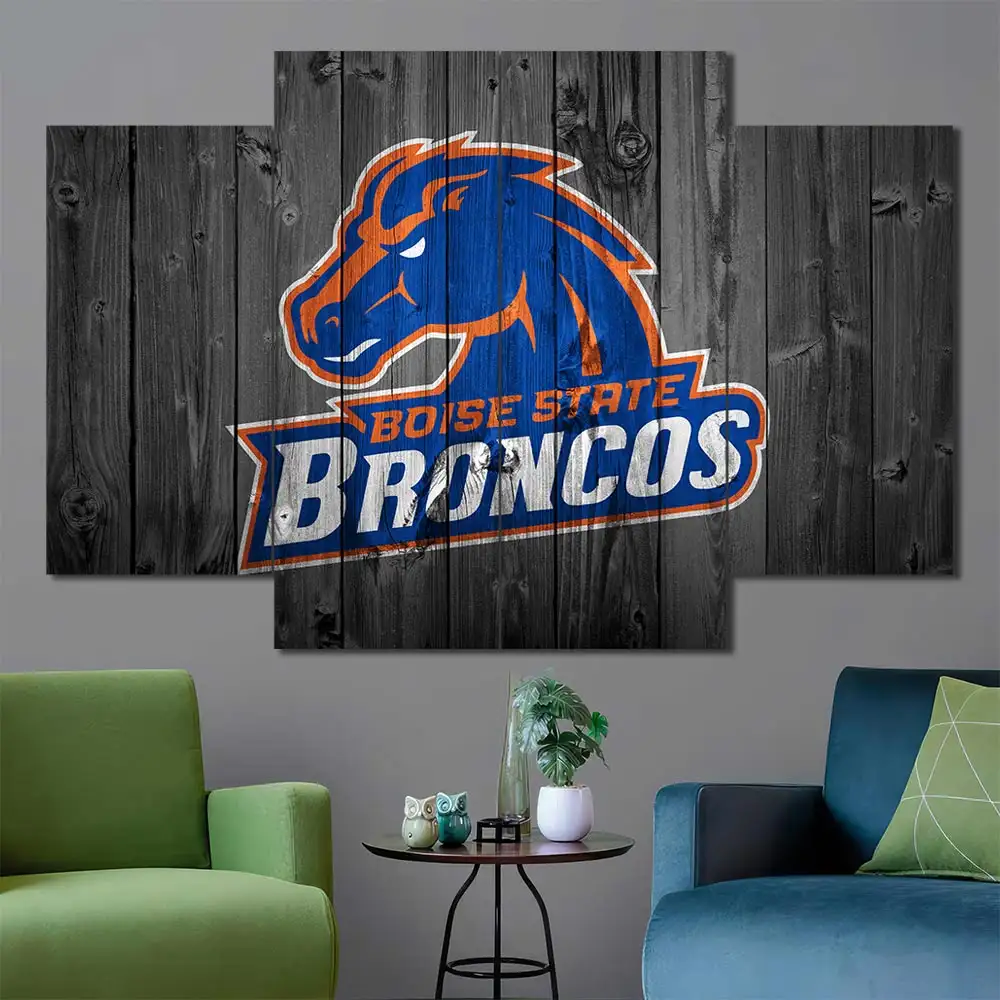 Boise State Broncos Rustic Logo Wall Art