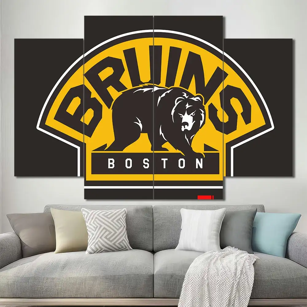 Boston Bruins Vintage Bear Logo Wall Art - Image 3
