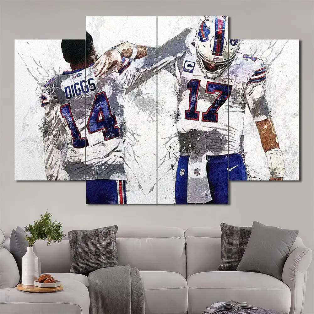 Buffalo Bills Diggs Allen Wall Art – Teammates - Image 3