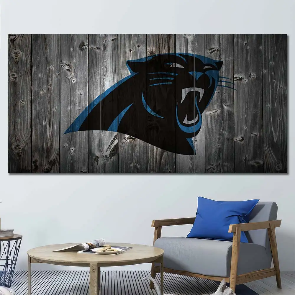 Carolina Panthers Rustic Logo Wall Art - Image 2