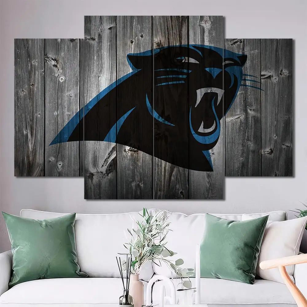 Carolina Panthers Rustic Logo Wall Art - Image 3