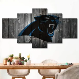 Carolina Panthers Rustic Logo Wall Art