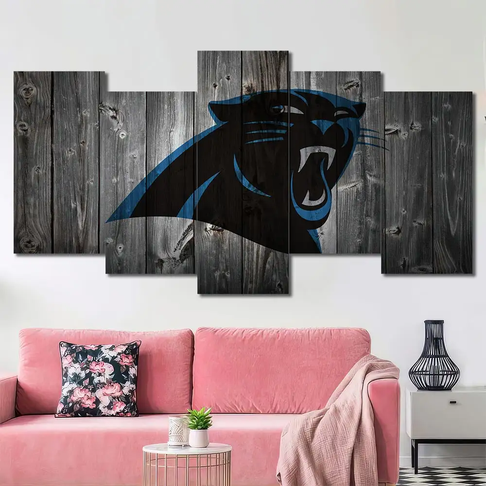 Carolina Panthers Rustic Logo Wall Art - Image 5