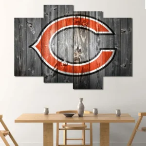 Chicago Bears Rustic C Logo Wall Art