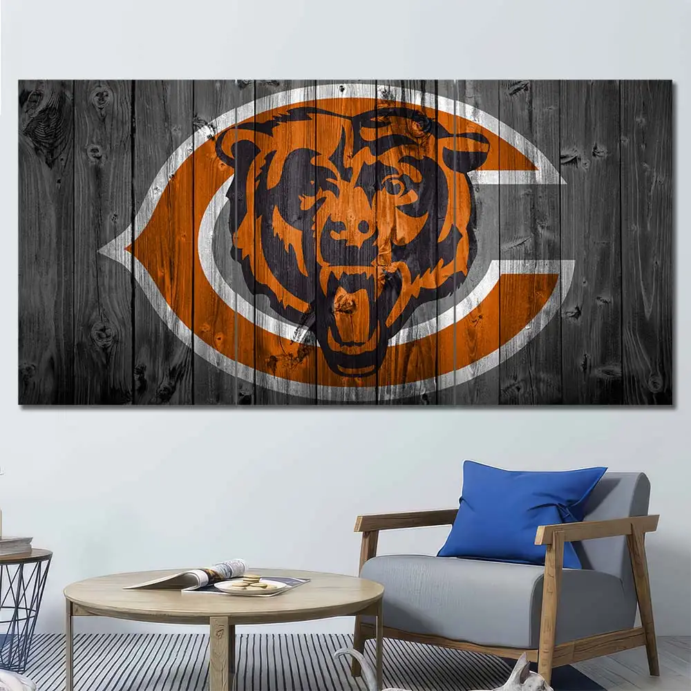 Chicago Bears Rustic Mascot Logo Wall Art - Image 2