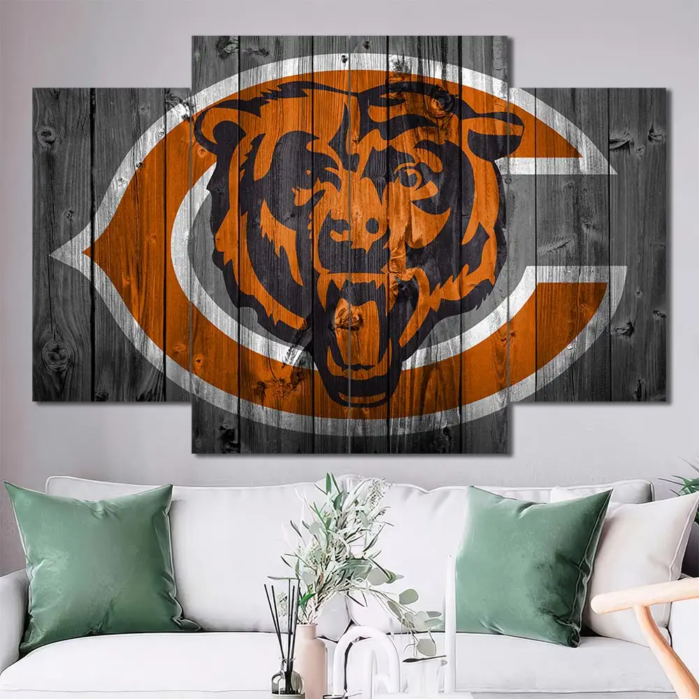 Chicago Bears Rustic Mascot Logo Wall Art - Image 3