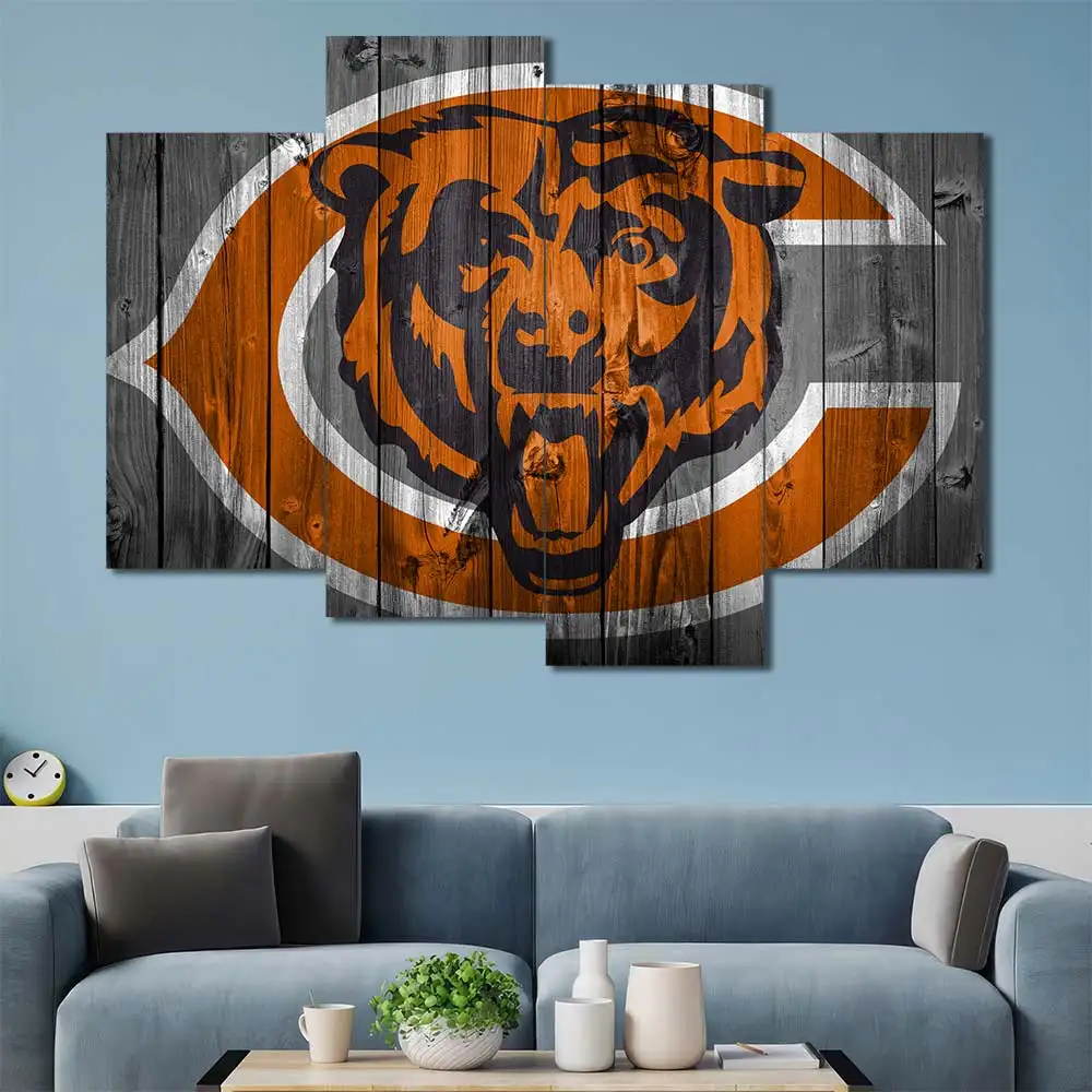 Chicago Bears Rustic Mascot Logo Wall Art - Image 4