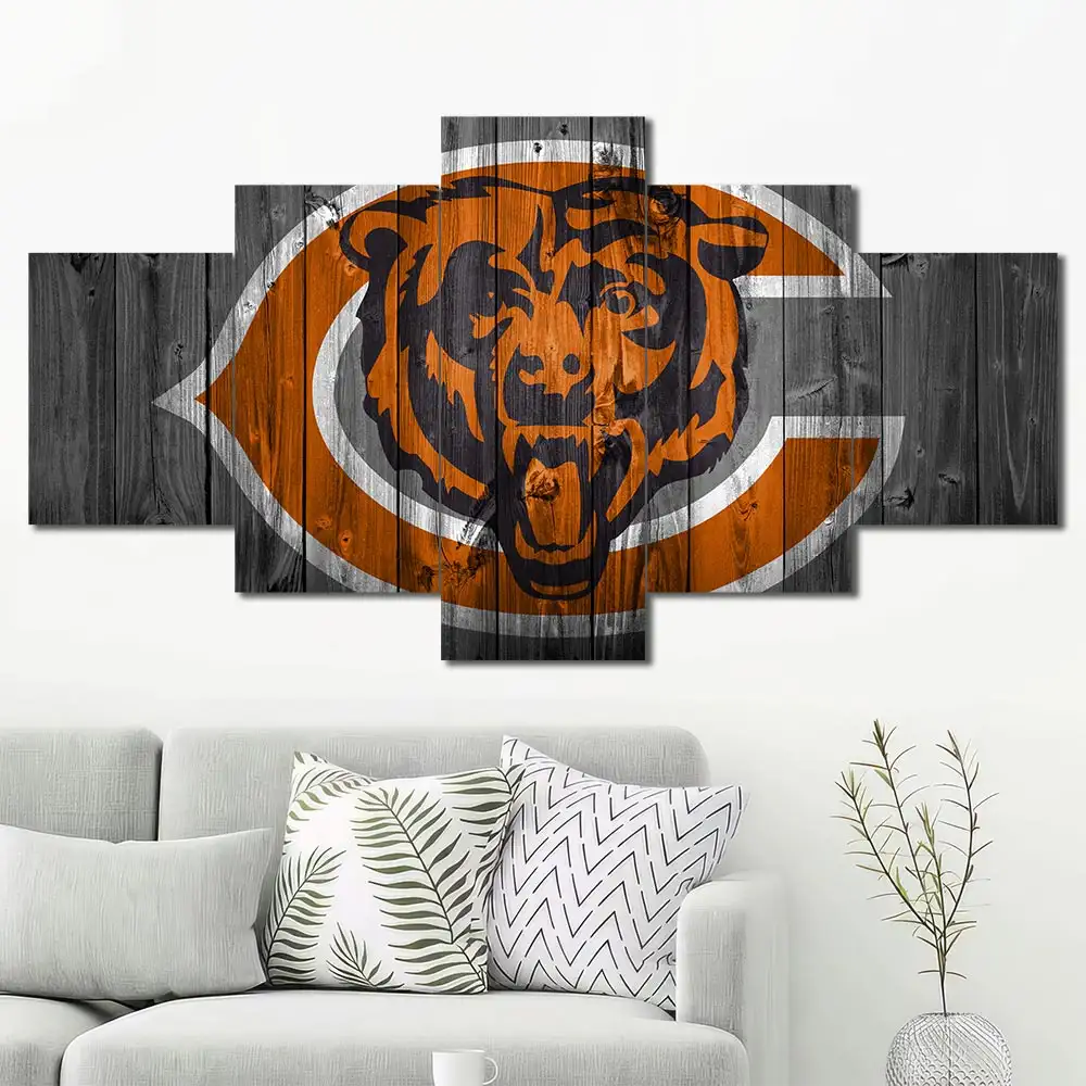 Chicago Bears Rustic Mascot Logo Wall Art - Image 5