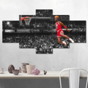 Chicago Bulls Red Uniform Dunk Wall Art