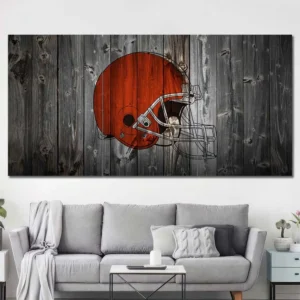Cleveland Browns Rustic Helmet Wall Art