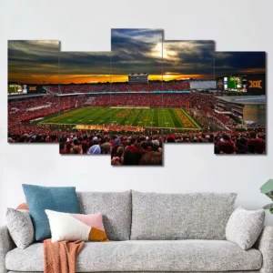College Football Stadium Sunset Wall Art