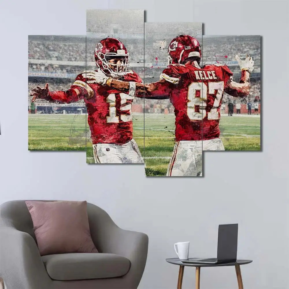 College Football Teammates Wall Art – Snow Game - Image 3