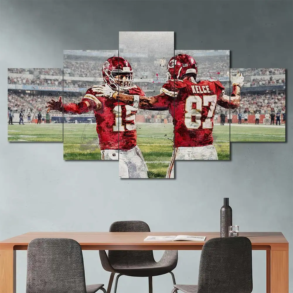 College Football Teammates Wall Art – Snow Game - Image 4