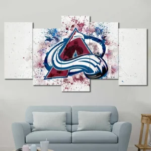 Colorado Avalanche Watercolor Logo Wall Art