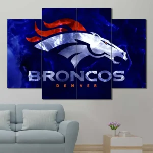 Denver Broncos Fire Logo Wall Art